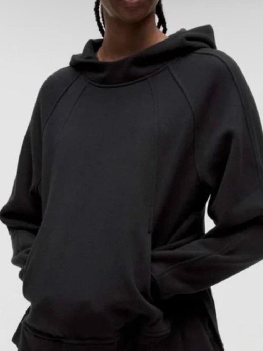 EUC Lululemon XS/S Scuba Oversized Side Slit Hoodie Sweatshirt Black 2,4,6